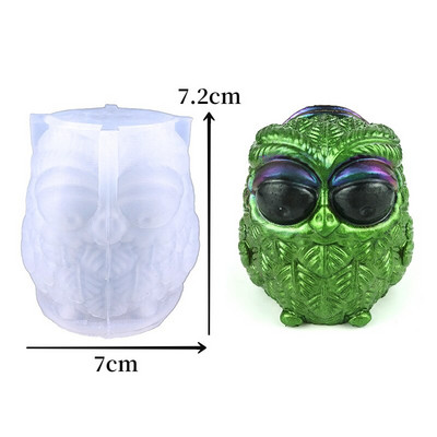 3D Stereo Owl Κερί Καλούπι σιλικόνης DIY Στολίδι κουκουβάγιας Αρωματικό κερί Γύψινο χειροτεχνία Διακοσμητικό καλούπι για γιορτινό πάρτι για κερί