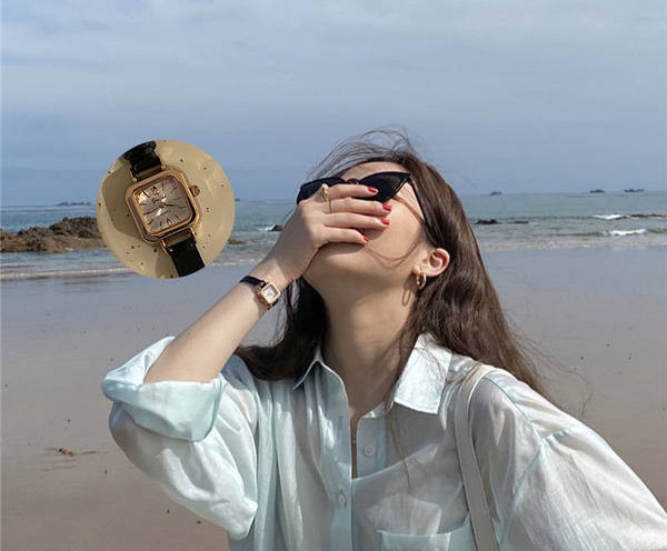 Naiste vabaaja käekell – õhukese rihmaga