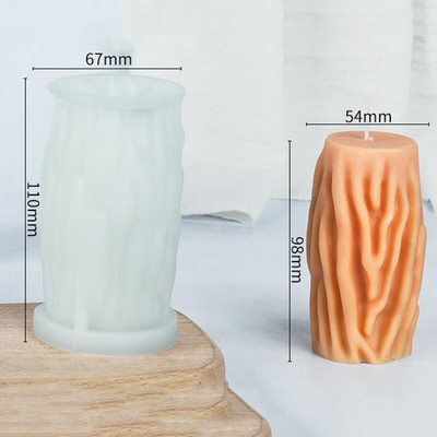 Ανώμαλη κύλινδρος κυλίνδρου καλούπι σιλικόνης για χειροτεχνία 3d Handmade DIY Mold Mold Silicone Candle Mold Candle Making Kit Supplies