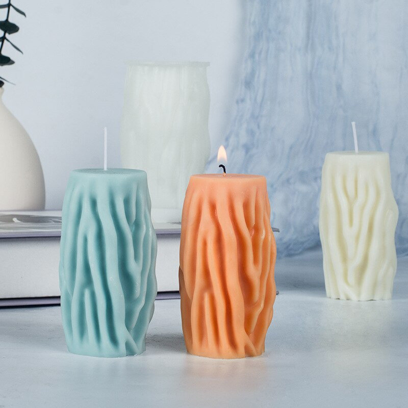 Ανώμαλη κύλινδρος κυλίνδρου καλούπι σιλικόνης για χειροτεχνία 3d Handmade DIY Mold Mold Silicone Candle Mold Candle Making Kit Supplies