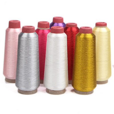 Manual Knitting Thread Bright Silk Gold Thread Silver Thread Computer Embroidery Cross Stitch Silk Thread DIY Production3600M
