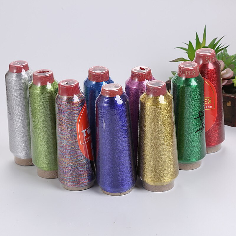 Rankinis mezgimo siūlas Ryškus šilko auksinis siūlas sidabrinis siūlas Kompiuterinis siuvinėjimas kryželiu siuvinėti šilko siūlai „pasidaryk pats“ Gamyba3600M