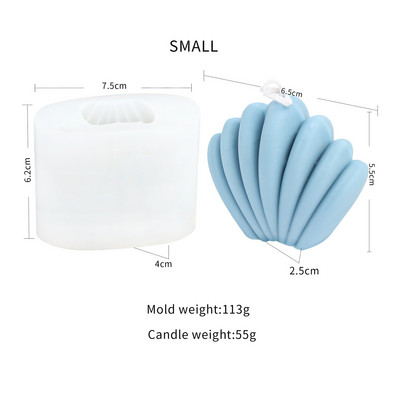 3D Line Shell Diy Candle Making Supplies Φόρμες χονδρικής για κεριά Καλούπια σιλικόνης για χειροτεχνία 3d χειροποίητο καλούπι σιλικόνης γύψου