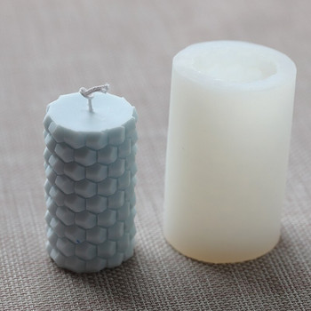 3D Силиконова форма за свещ с аромат на пчелна пита Ръчно изработена форма за свещи Направи си сам Декоративна креативна форма за свещи Силиконова форма Смола Форма