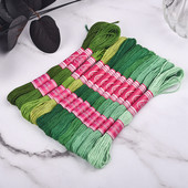 12 τμχ/Παρτίδα 8M Πολύχρωμη Βαμβακερή Σταυροβελονιά Κέντημα με νήμα ντεγκραντέ Κιτ ραψίματος Skeins Craft DIY Αξεσουάρ ραπτικής