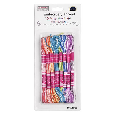 12 τμχ/Παρτίδα 8M Πολύχρωμη Βαμβακερή Σταυροβελονιά Κέντημα με νήμα ντεγκραντέ Κιτ ραψίματος Skeins Craft DIY Αξεσουάρ ραπτικής