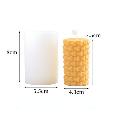 Geomeetriline silindriline küünla silikoonvorm 3d silikoonvormid küünalde valmistamise tarvikud hulgimüük vormid kipsist käsitsi valmistatud küünaldele