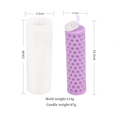 Geomeetriline silindriline küünla silikoonvorm 3d silikoonvormid küünalde valmistamise tarvikud hulgimüük vormid kipsist käsitsi valmistatud küünaldele