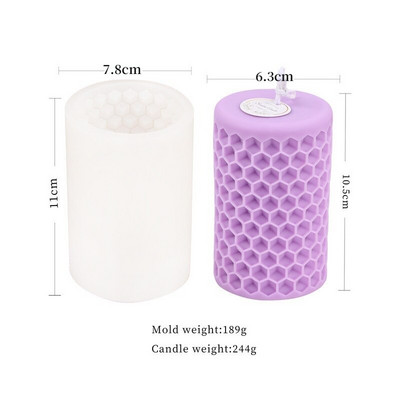 Geomeetriline silindriline küünla silikoonvorm 3d silikoonvormid küünalde valmistamise tarvikud hulgimüük vormid kipsist käsitsi valmistatud küünaldele