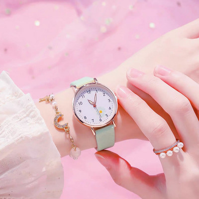 Dekoratiivse lillega naiste veekindel käekell