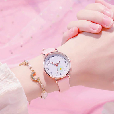 Dekoratiivse lillega naiste veekindel käekell