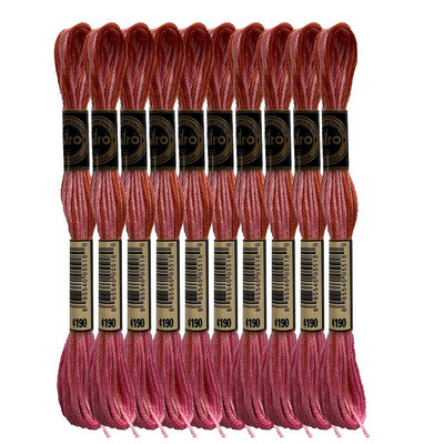 Varijacije boja Konac za vezenje Raznobojni konac za vezenje križem Lomača Zlatna Arktičko more Plava Latice ruže Ljubičasta, 8,7 jarda