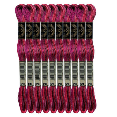 Varijacije boja Konac za vezenje Raznobojni konac za vezenje križem Lomača Zlatna Arktičko more Plava Latice ruže Ljubičasta, 8,7 jarda