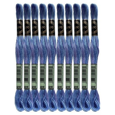 Varijacije boja Konac za vezenje Raznobojni konac za vezenje križem Lomača Zlatna Arktičko more Plava Latice ruže Ljubičasta, 8,7 jarda