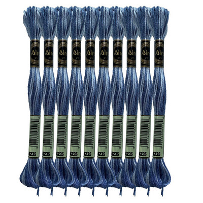 Varijacije boja Konac za vezenje Raznobojni konac za vezenje križem Lomača Zlatna Arktičko more Plava Latice ruže Ljubičasta, 8,7 jarda