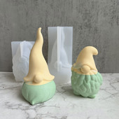 3D Gnome küünlavorm päkapikk jõuluvana silikoonvorm DIY epoksiidvorm Käsitsi valmistatud küünlad aroomivaha seebivormid jõulude kodukaunistus