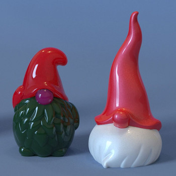 3D форма за свещ Gnome Джудже Дядо Коледа Силиконова форма Направи си сам Епоксидна форма Ръчно изработени свещи Форми за сапун с ароматен восък Коледен домашен декор