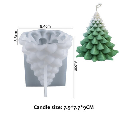 3D Χριστουγεννιάτικο Δέντρο Κερί Καλούπια σιλικόνης DIY Χριστουγεννιάτικα Κεριά Προμήθειες Κατασκευής Καλούπια Εποξειδικό Σαπούνι Καλούπι Ρητίνης Δώρα Χειροτεχνία Διακόσμηση σπιτιού