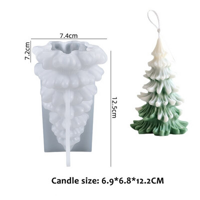 3D Χριστουγεννιάτικο Δέντρο Κερί Καλούπια σιλικόνης DIY Χριστουγεννιάτικα Κεριά Προμήθειες Κατασκευής Καλούπια Εποξειδικό Σαπούνι Καλούπι Ρητίνης Δώρα Χειροτεχνία Διακόσμηση σπιτιού