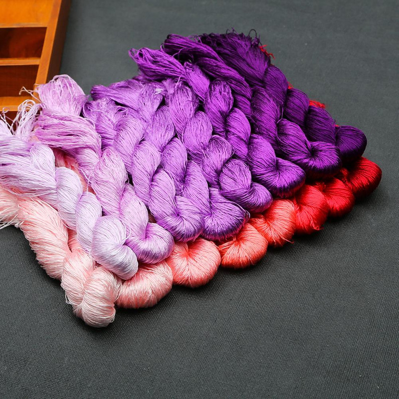 20m/tk siidist tikandid 100% siidist niit Spiraea tikandid siidiniit väikesed käsitsi tikkimise pulgad Tikkige ristpistes