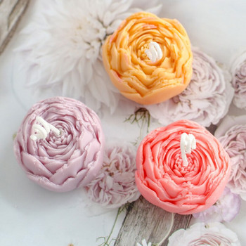 Ново цвете, роза, свещ, восъчна силиконова 3D форма за сапун Ръководство за декорация на торти Направи си сам, ръчно изработена смола, гипсова мухъл за домашен декор