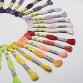 6 buc 35 NOI DM* culori Ață de bumbac Ață de brodat cu punct în cruce 6 fire Bumbac egiptean cu fibre lungi, dublu mercerizat, stricat