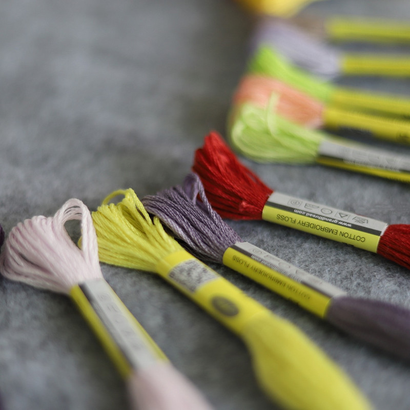 6 buc 35 NOI DM* culori Ață de bumbac Ață de brodat cu punct în cruce 6 fire Bumbac egiptean cu fibre lungi, dublu mercerizat, stricat