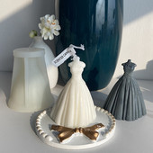 Vjenčanica Silikonski kalup Haljina za princezu Čokoladni mousse Alat za pečenje kolača DIY Home Decor Pribor za izradu svijeća Kalup za svijeće