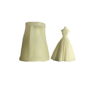 Булчинска рокля Силиконова форма Рокля на принцеса Шоколадов мус Инструмент за печене на торта Направи си сам Домашен декор Консумативи за правене на свещи Форма за свещи