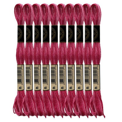 Varijacije boja Paket konca za vezenje Raznobojni konac za vezenje križem Biserno Ljubičasto Ružičasto Narančasto Zeleno Žuto Koralj, 8,7 jarda