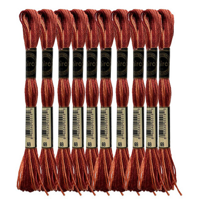 Varijacije boja Paket konca za vezenje Raznobojni konac za vezenje križem Biserno Ljubičasto Ružičasto Narančasto Zeleno Žuto Koralj, 8,7 jarda