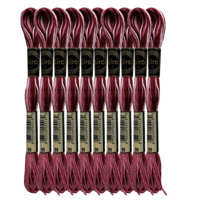 Varijacije boja Paket konca za vezenje Raznobojni konac za vezenje križem Biserno Ljubičasto Ružičasto Narančasto Zeleno Žuto Koralj, 8,7 jarda