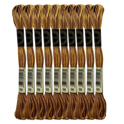 Varijacije boja Paket konca za vezenje Raznobojni konac za vezenje križem Biserno Ljubičasto Ružičasto Narančasto Zeleno Žuto Koralj, 8,7 jarda