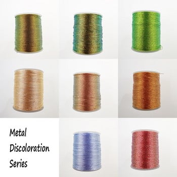 Sanbest 3 Strands Metallic Discolour Weaving Thread Effect Κοσμήματα String Stitch Κλωστές βελονάκι For Tatting DIY