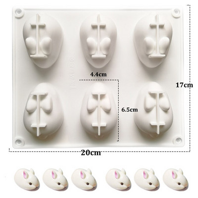 Lumânare de decorare de Paște DIY 3D Coji de ou Iepure Matrite din silicon pentru realizarea de ipsos cu aromă Mucegai drăguț pentru iepurași Decorare creativă a casei