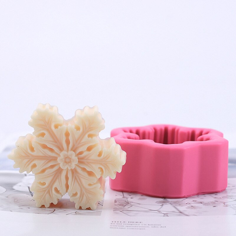 Χριστουγεννιάτικο κερί νιφάδα χιονιού Φόρμα σιλικόνης DIY Φοντάν για κέικ Καλούπια ψησίματος Εξαγωνικό άρωμα σαπουνιού για την κατασκευή καλουπιών για διακόσμηση σπιτιού