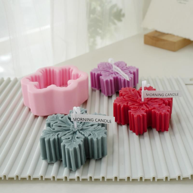 Χριστουγεννιάτικο κερί νιφάδα χιονιού Φόρμα σιλικόνης DIY Φοντάν για κέικ Καλούπια ψησίματος Εξαγωνικό άρωμα σαπουνιού για την κατασκευή καλουπιών για διακόσμηση σπιτιού