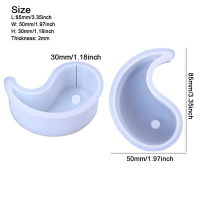 Tai Chi silikoonküünla vorm Käsitsi valmistatud materjal töölaua kaunistus kipsvaigust aroomiteraapia krohv DIY küünla silikoonvormid