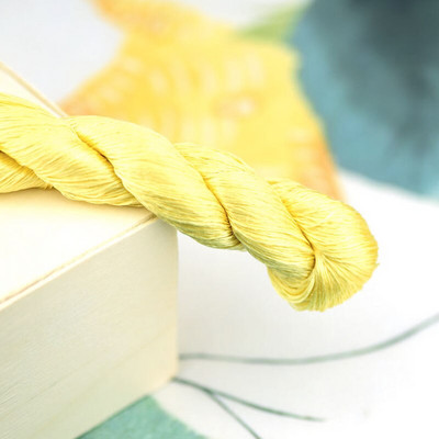 šilko siuvinėjimo siūlai / 100% šilko siūlai / siuvinėjimas rankomis siuvinėti kryželiu / geltona serija / 7 grynos spalvos