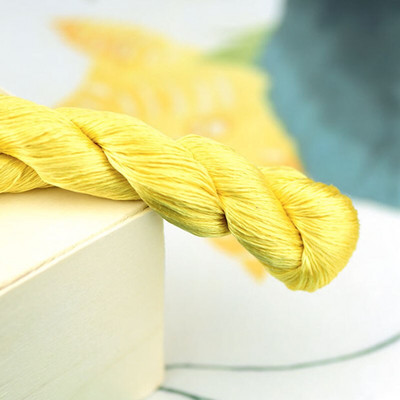 šilko siuvinėjimo siūlai / 100% šilko siūlai / siuvinėjimas rankomis siuvinėti kryželiu / geltona serija / 7 grynos spalvos