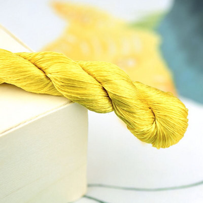 šilko siuvinėjimo siūlai / 100% šilko siūlai / siuvinėjimas rankomis siuvinėti kryželiu / geltona serija / 7 grynos spalvos