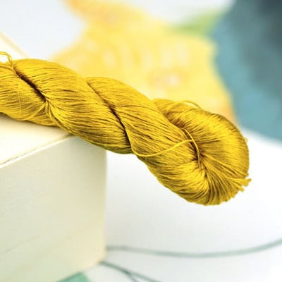 šilko siuvinėjimo siūlai / 100% šilko siūlai / siuvinėjimas rankomis siuvinėti kryželiu / geltona serija / 7 grynos spalvos