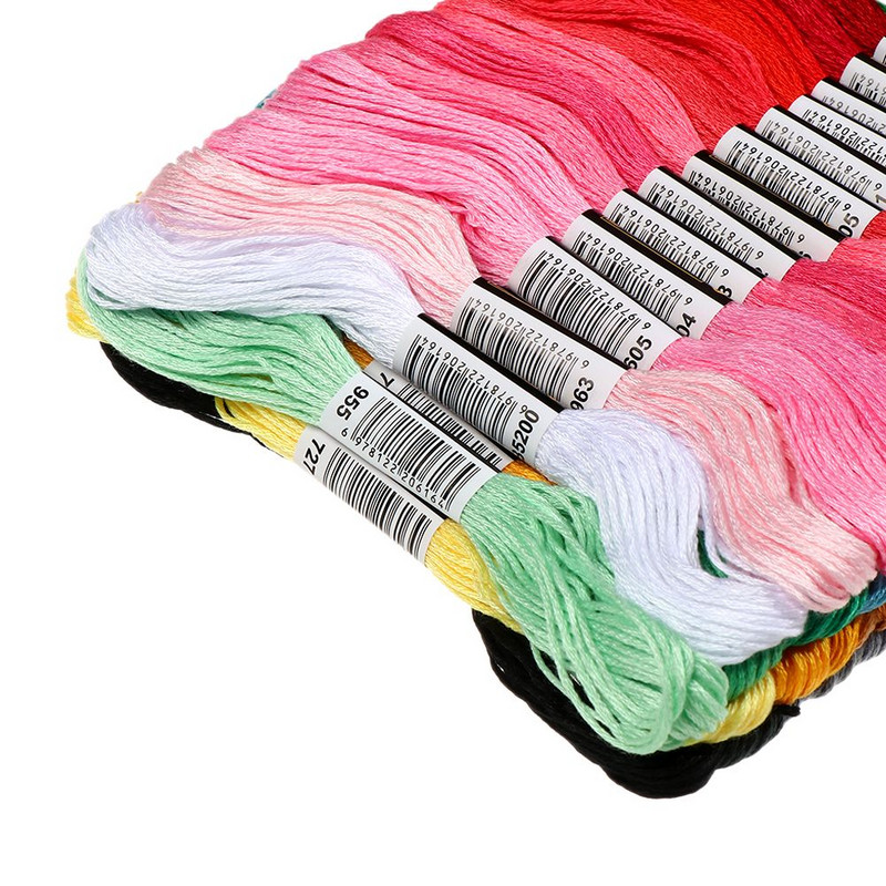 24/36/50/250/100 kom. Višebojni konac za vezenje križnim šavom Konac za šivanje Pamučni šivaći konci Komplet za šivanje DIY ručno izrađeni alat za šivanje