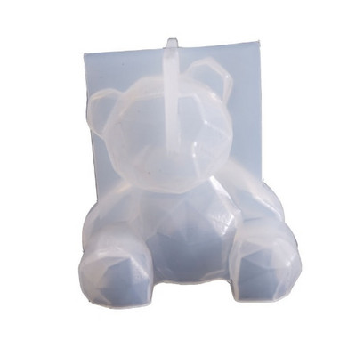 Brza dostava Geometrijski medvjed Kalup za svijeće Izrada aroma svijeća Silikonski kalup Epoksidni sapun Čokolada Poklon pribor za rukotvorine