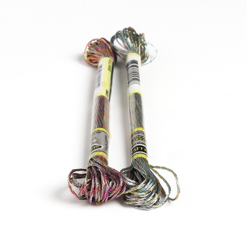 Efecte de lumină Ață dentară metalică Ață de broderie cu punct de cruce 8 metri fiecare Skein DM*C și Sullivans Brands Different Group