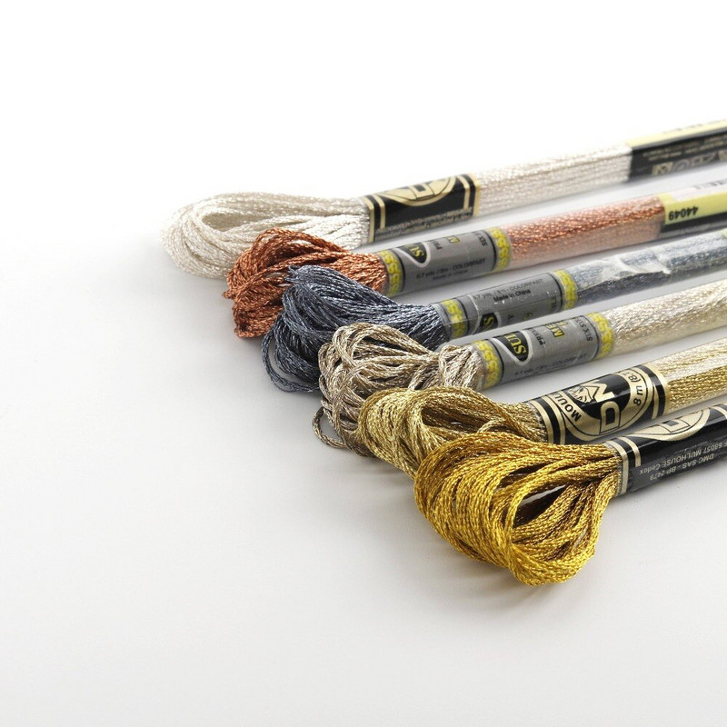 Efecte de lumină Ață dentară metalică Ață de broderie cu punct de cruce 8 metri fiecare Skein DM*C și Sullivans Brands Different Group