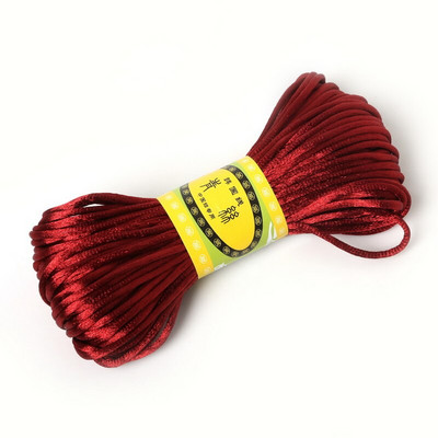 20 metara 2 mm štakorski satenski konac za makrame konac za šivanje, konac za vezenje, ručni alat za šivanje, uže za vezenje križem