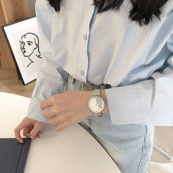 Ceas de dama cu curea din piele ecologica