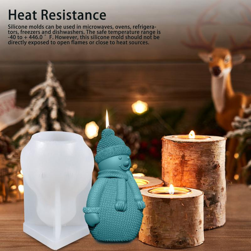 Kalėdų sniego senio silikono formelės rankų darbo „pasidaryk pats“ muilo žvakių formelės Žvakių aromatinis tinkas Gamybos reikmenys Namų amatai Dekoravimo dekoras