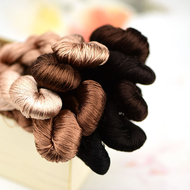 šilko siuvinėjimo siūlai / 100% šilko siūlai / siuvinėjimas rankomis siuvinėjimas kryželiu / ruda serija / 10 gradientų spalvų